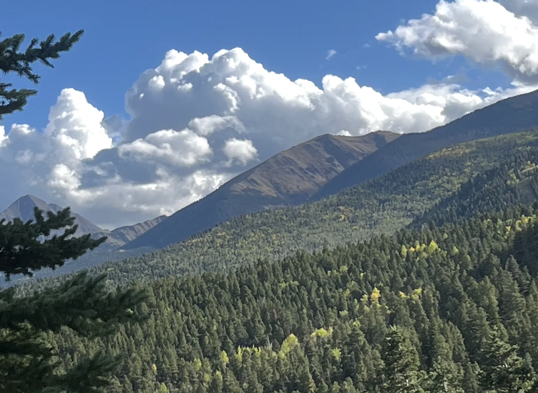 The Sangre de Cristo range seen from Tracy Stoneman's ranch outside Westcliffe, Colorado
